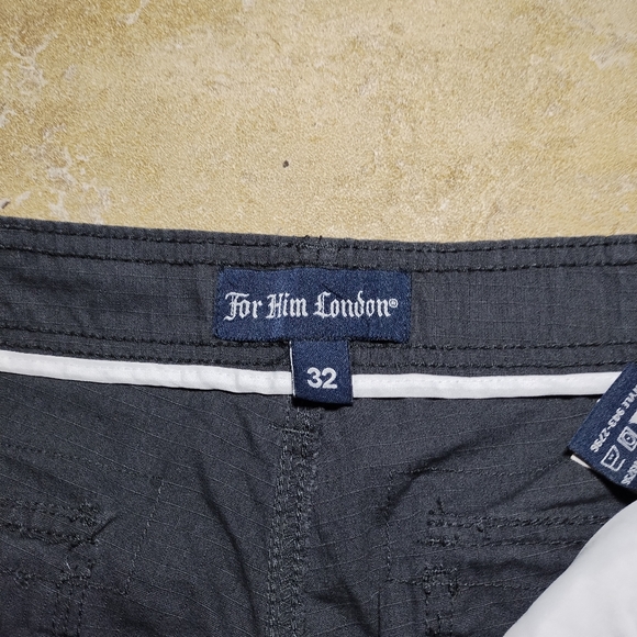 For Him London Dark Blue Cargo Shorts Size 32 - Picture 4 of 11